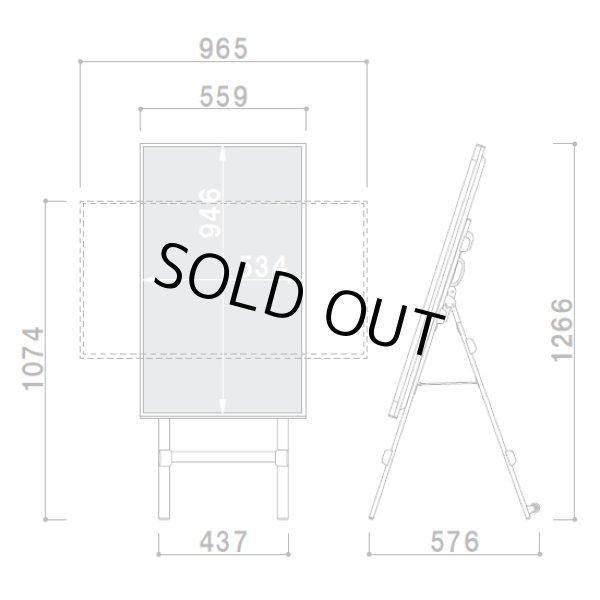 画像4: イーゼル43V｜屋内型イーゼルタイプディスプレイ搭載43型｜ブラック[PN-Y436] (4)