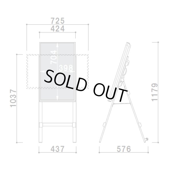 画像2: イーゼル32V｜屋内型イーゼルタイプディスプレイ搭載32型｜ブラック[PN-Y326]  (2)