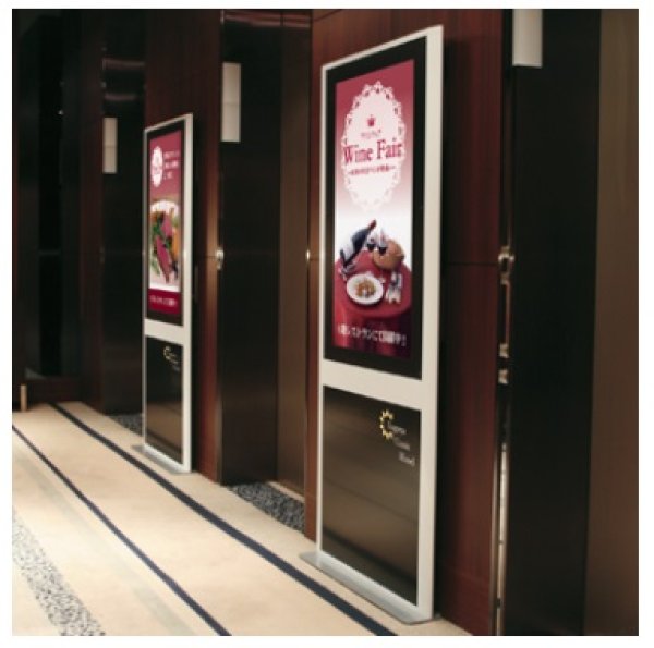 画像2: シャープ製55型ディスプレイ搭載｜屋内型デジタルサイネージ｜壁寄せタイプ｜ UK-556  (2)