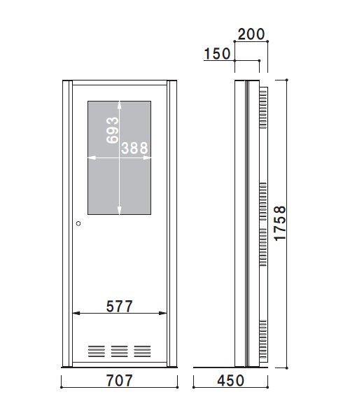 画像2: NEC製32型ディスプレイ搭載|屋内型デジタルサイネージ|壁寄せタイプ|CM-325HT (2)