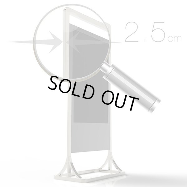 画像3: 薄型両面2.5cm│55インチ│屋内型スタンドタイプ│700cd/㎡│スタイリッシュデジタルサイネージ  (3)