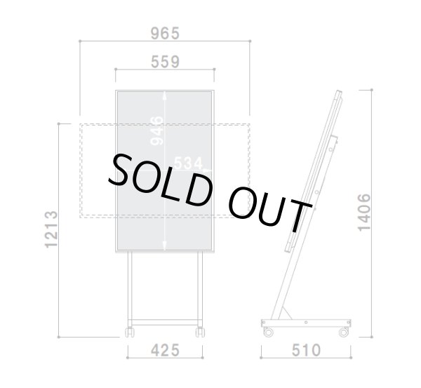 画像8: シャープ製43型ディスプレイ搭載｜屋内型デジタルサイネージ｜自立移動式タイプ｜ CM-436HLC (8)