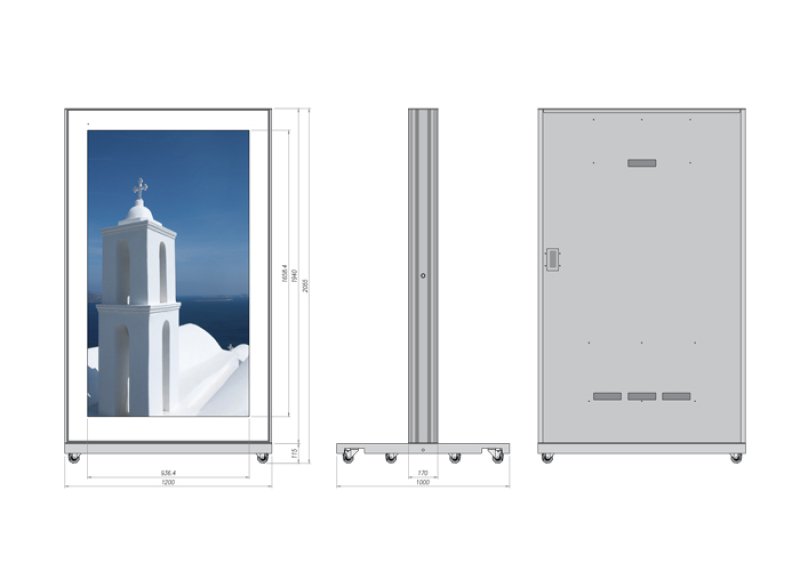 画像3: 【高輝度2500cd/㎡】75インチ型│屋外仕様│IP55相当 (3)