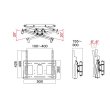 画像2: 【前後左右角度調整タイプ】〜55型│壁面取付金具│MH-655B (2)