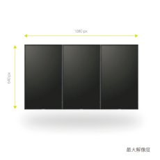 画像3: 85インチ相当マルチディスプレイセット│SHARP│PNY436×3面│ベゼルtoベゼル19mm/25mm│壁掛取付型│スタンドアロン (3)