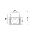 画像2: 【角度固定タイプ】〜55型│壁面取付金具│MH-651B (2)