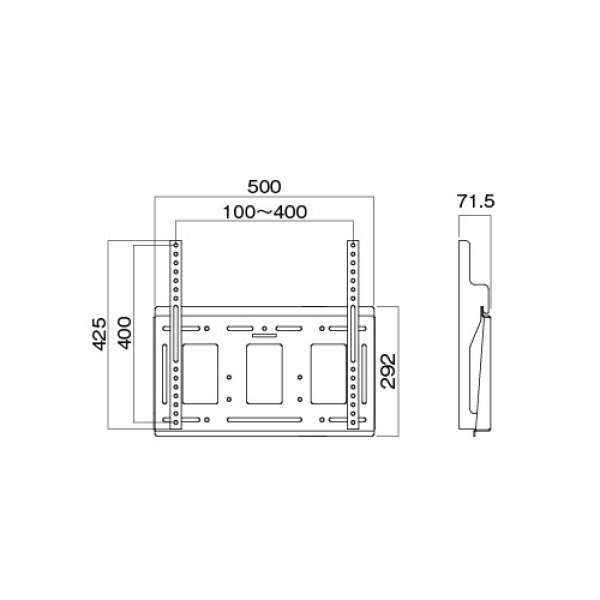 画像2: 【角度固定タイプ】〜55型│壁面取付金具│MH-651B (2)