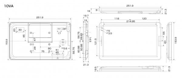 画像2: 10VA｜縦でも横でも使えるシンメトリーデザイン｜人感センサー搭載10型 (2)