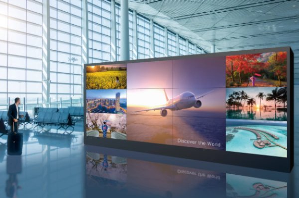 画像2: PN-UN553S│SHARP｜極薄フレームでつながる映像｜狭額縁マルチディスプレイ｜55V型｜700cd/㎡｜インフォメーションディスプレイ｜ (2)