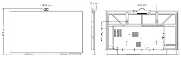 画像4: TD-E657TS|REGZA|65V型|500cd/㎡|レグザキャンバス|電子黒板・タッチパネルディスプレイ (4)