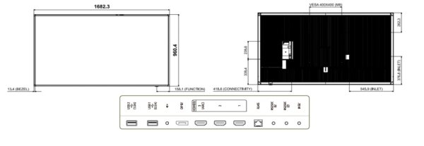 画像2: QH75C｜SAMSUNG｜75型｜700cd/㎡｜Crystal UHD Signage｜スタンダードディスプレイ｜ (2)