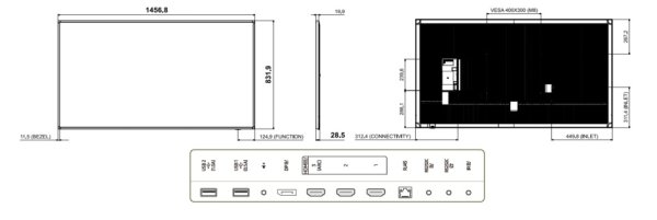 画像2: QH65C｜SAMSUNG｜65型｜700cd/㎡｜Crystal UHD Signage｜スタンダードディスプレイ｜ (2)