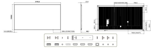 画像2: QH98C｜SAMSUNG｜98型｜700cd/㎡｜Crystal UHD Signage｜スタンダードディスプレイ｜ (2)
